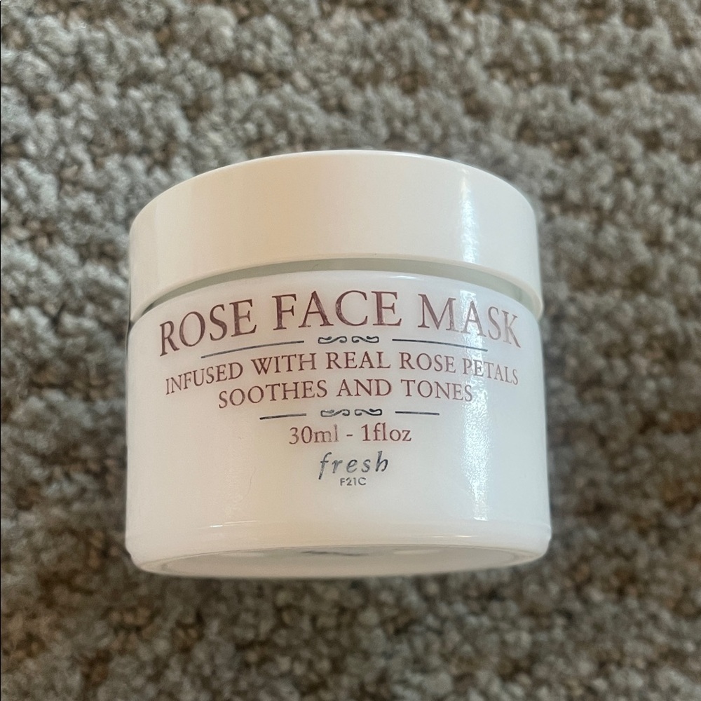 “Fresh” Rose Face Mask infused with real rose petals- 1-1oz and 1- .5 oz